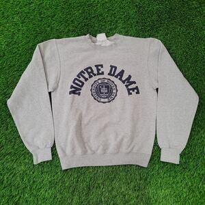 Champion Notre-Dame Sweatshirt Small 20x24 Gray Arch